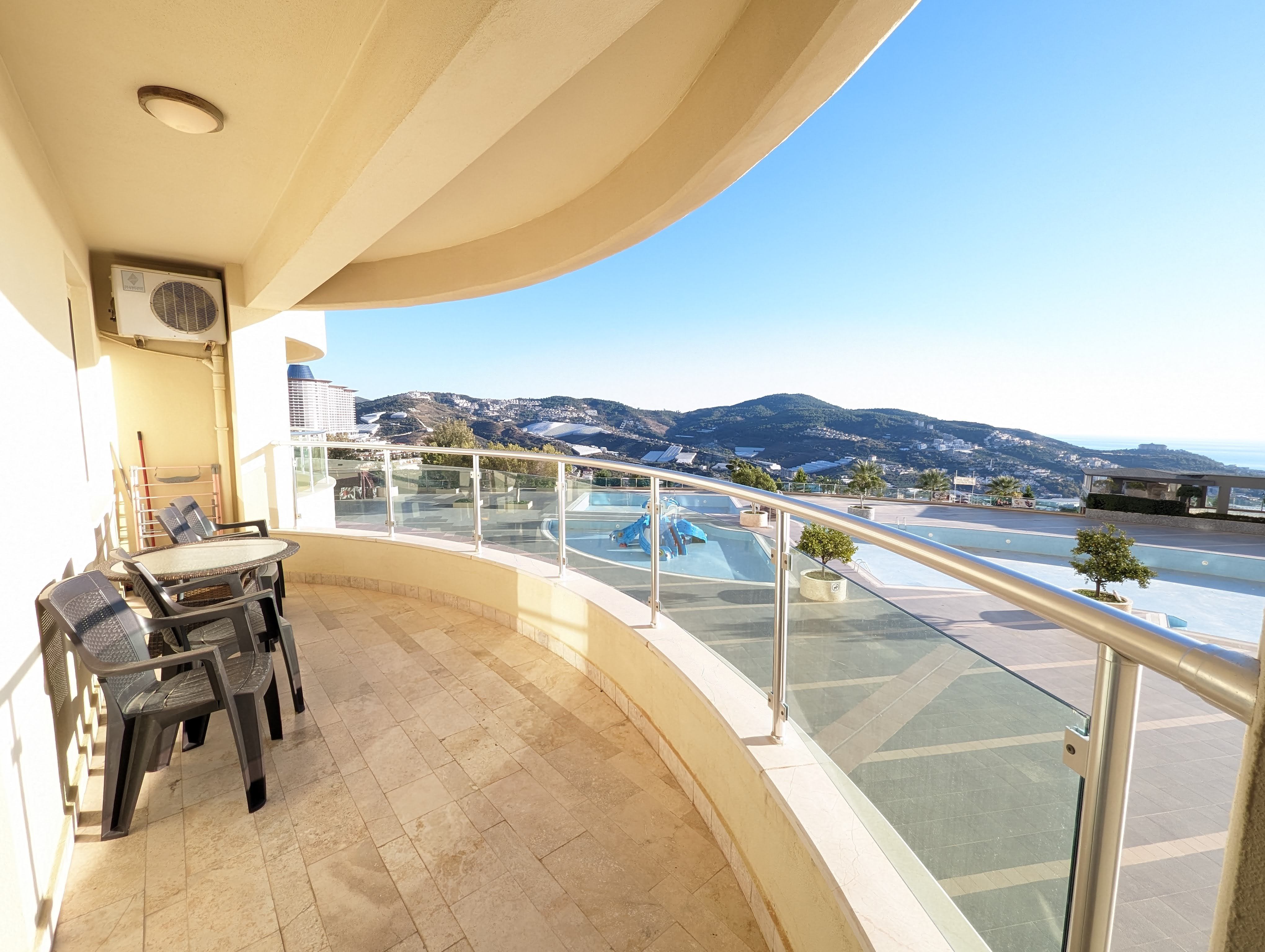 Wohnung in Alanya mit Meerblick, 1 Schlafzimmer, 1 Bad, Pool, gepflegte Anlage