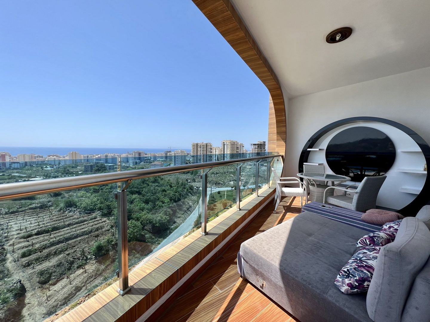 Wohnung 107qm in Alanya, Meerblick, 2 Schlafzimmer, 1 Bad