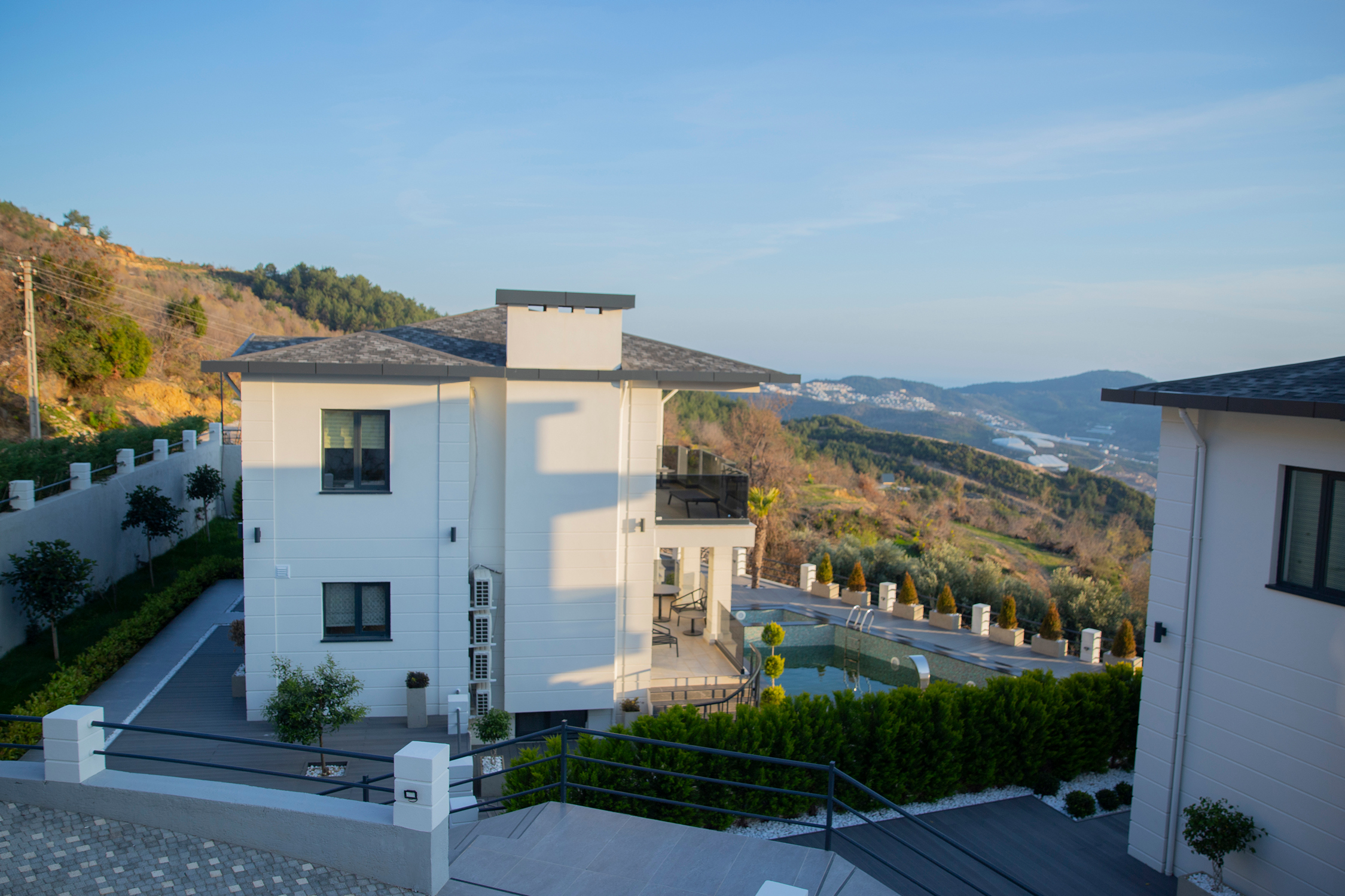 Villa N°18 über den Dächern von Alanya, Meerblick, privater Pool, 3 Etagen, 3 Schlafzimmer, 2 Bäder
