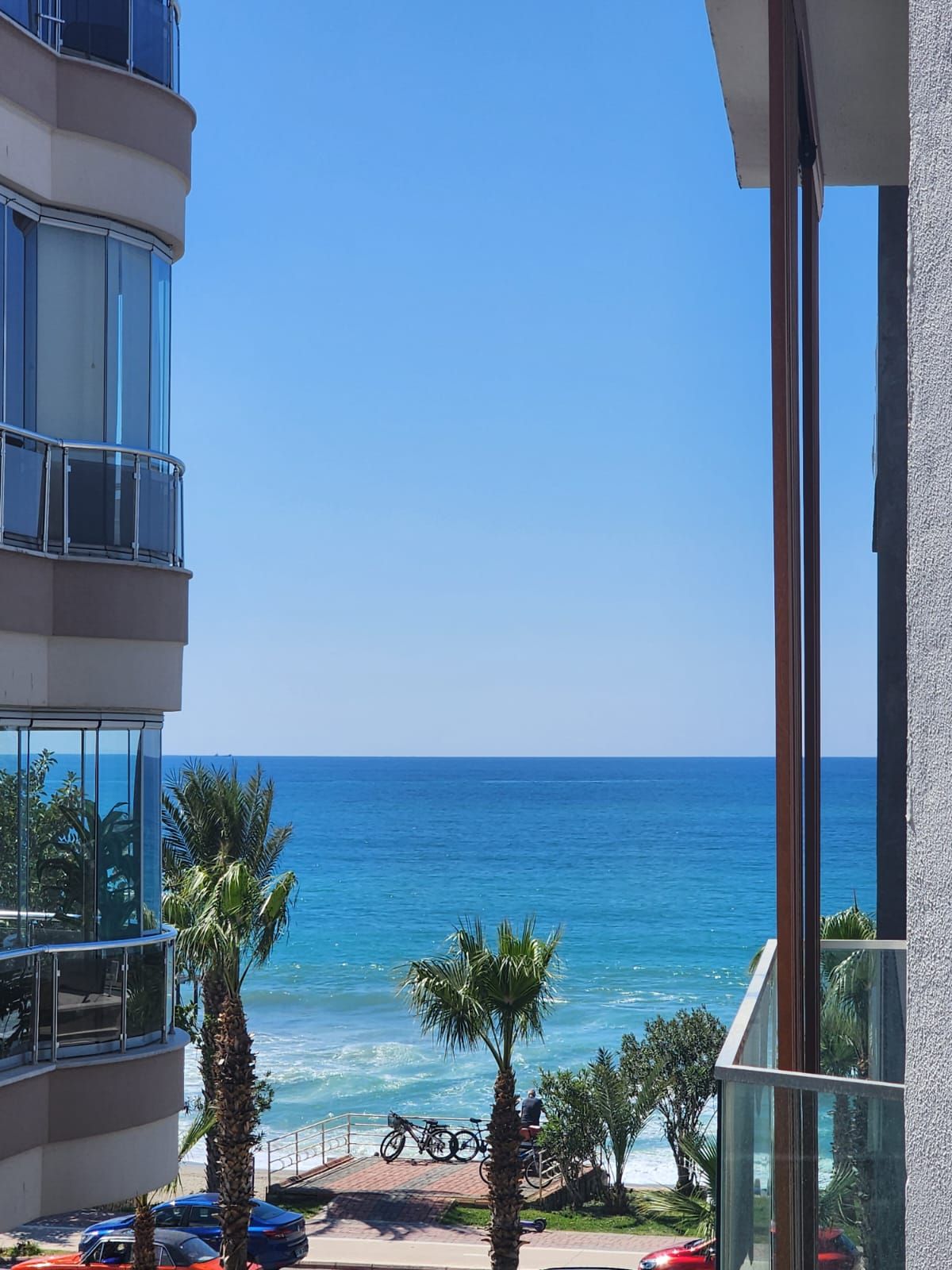Apartment 55qm in Alanya, Meerblick, 1 Schlafzimmer, 1 Bad, direkt am Meer