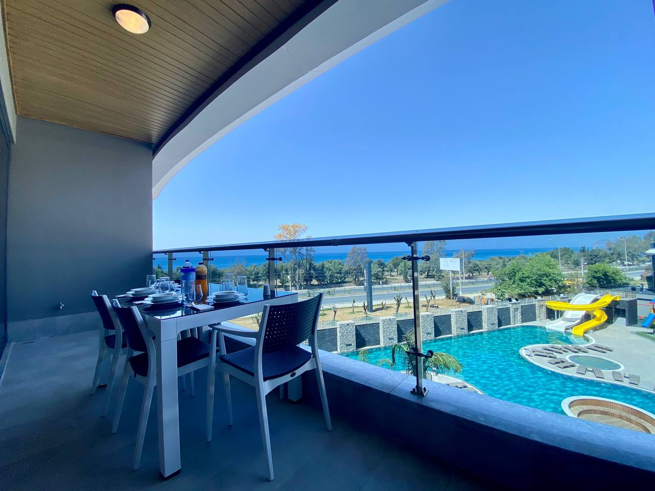 Apartment N°132 in Alanya mit Meerblick, 1 Schlafzimmer, 1 Bad, direkt am Strand